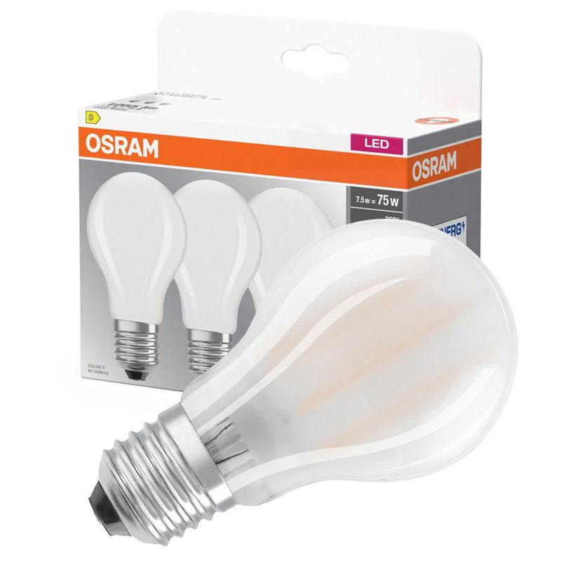 Żarówka LED Osram A60 E27 7.5W 1055lm 4000K 300st 3 szt.