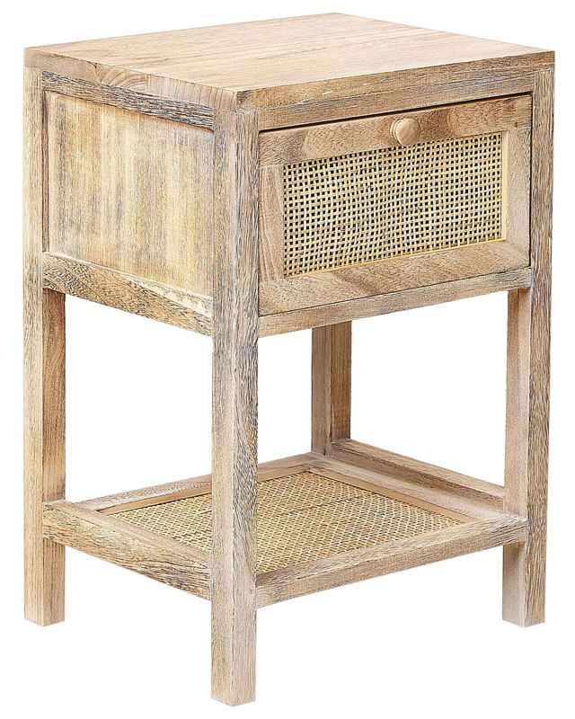 Szafka nocna 1 szuflada Esto Drewno paulownia Jasnobrązowy 1 szt.