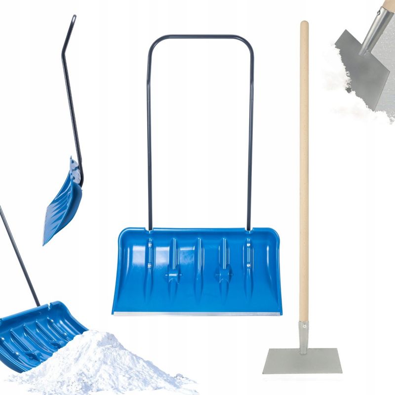 Łopata Do Śniegu KADAX Pług Na Kółkach Zgarniacz + Skuwacz Zbijak Lodu 25cm 1szt.