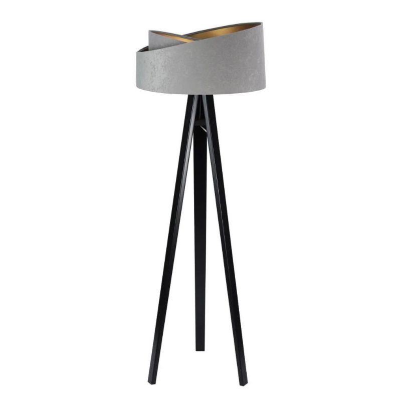 Lampa Bps Koncept stojąca GEMSTONE szara/złota/czarna 1 szt