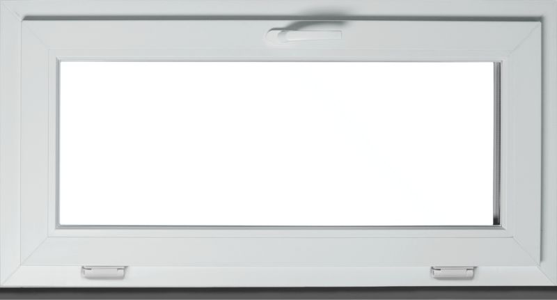 Okno PVC uchylne dwuszybowe 1165 x 535 mm białe