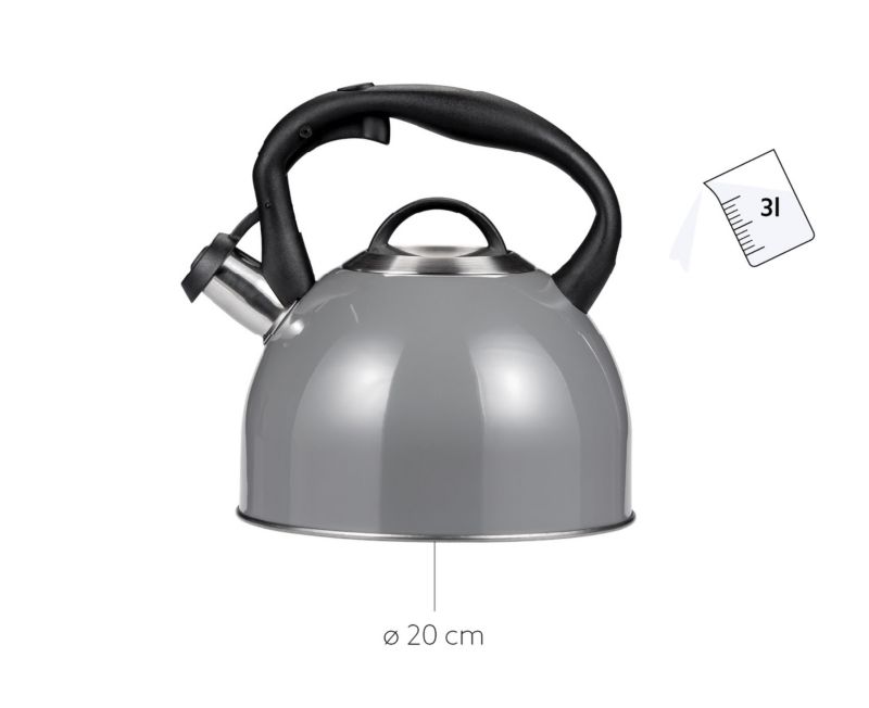 Czajnik 3 l szary