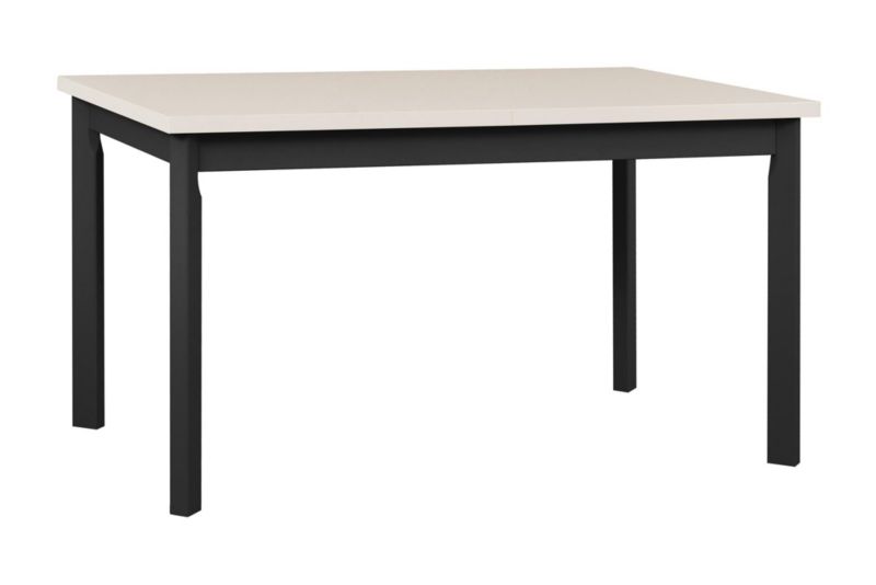 Stół rozkładany Bettso Modena 1P prostokątny z subtelnym wcięciem na czarnych nogach kaszmir 1szt.
