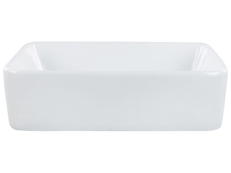 Umywalka nablatowa ceramiczna 49 x 38 cm biała Travesia 1 szt.