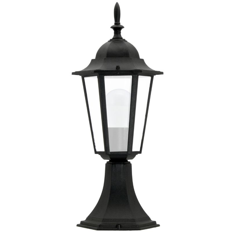 Lampa ogrodowa stojąca Polux Liguria czarny mat 1 x E27 x 20W IP43 wym: 42,5 x 15 x 15 cm - 1 szt.