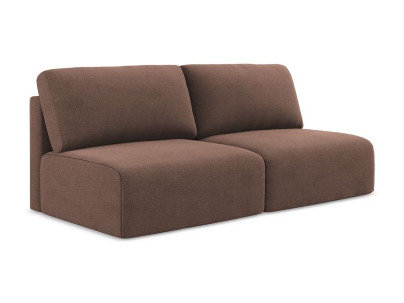 Sofa 3-osobowa z funkcją spania LaMiaSofa OSTIA z tkaniny strukturalnej 216x102 cm pudrowy róż 1 szt.