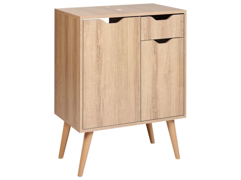 Szafka pod umywalkę Canoas 60 cm Jasnobrązowy 1 szt.