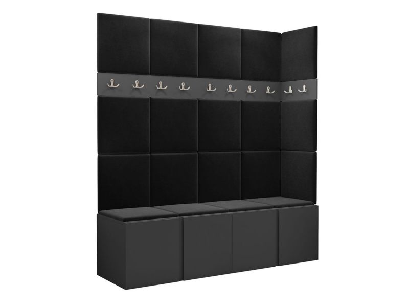 Garderoba MIRJAN 24 Orion II grafit + czarny 1 kpl.