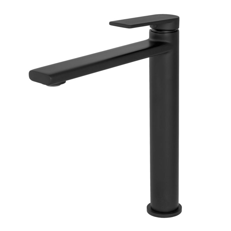 Bateria sztorcowa umywalkowa GranMaster, Iris, wysoka, czarna 1 szt.