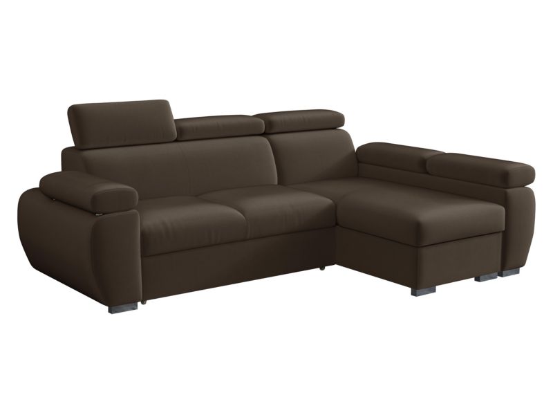 Narożnik z funkcją spania MIRJAN 24 Boston Mini prawy 2R+LC brąz 1 szt.