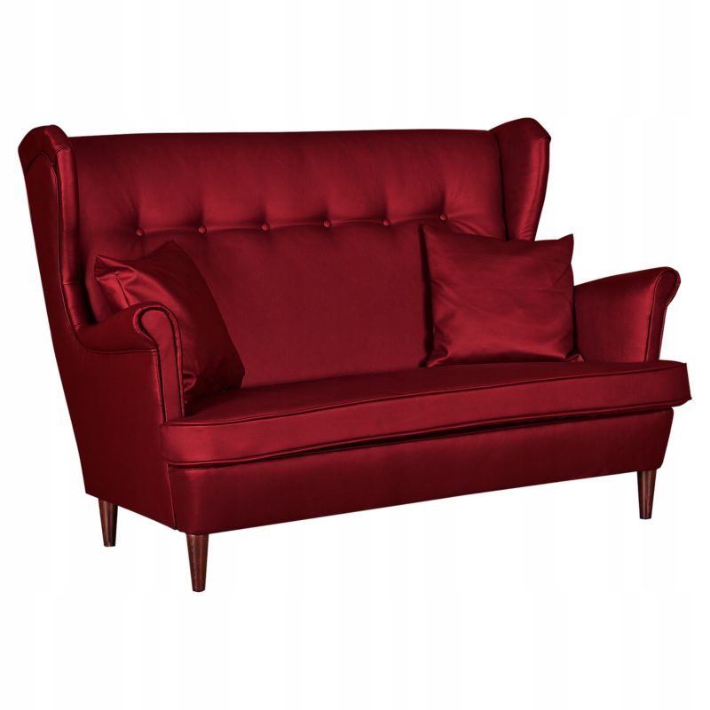 Sofa kanapa uszak do salonu nierozkładana Family Meble Eko skóra bordo 1szt