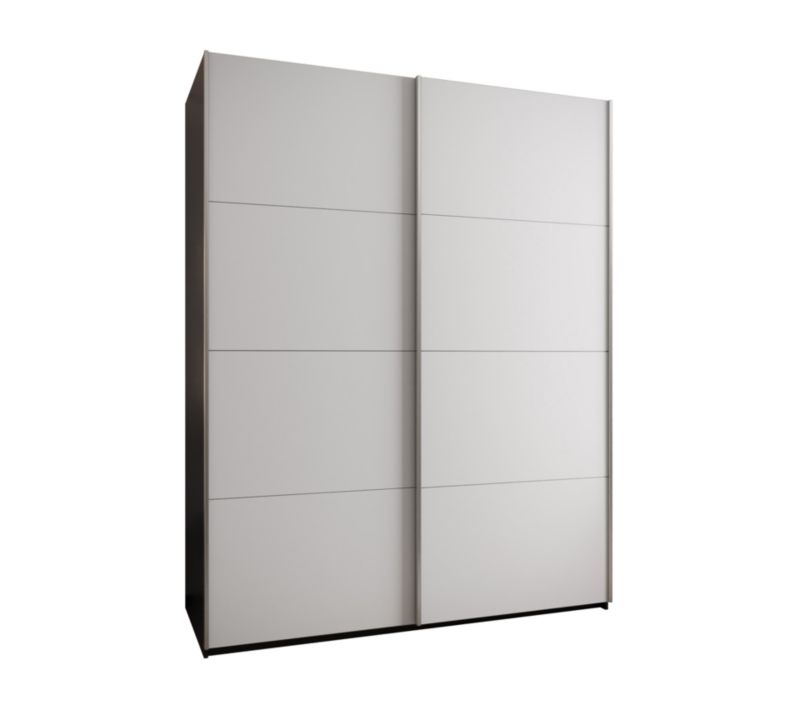 Szafa przesuwna Abiks LUX wysoka szer.200cm czarny/biały/srebrny 1szt.