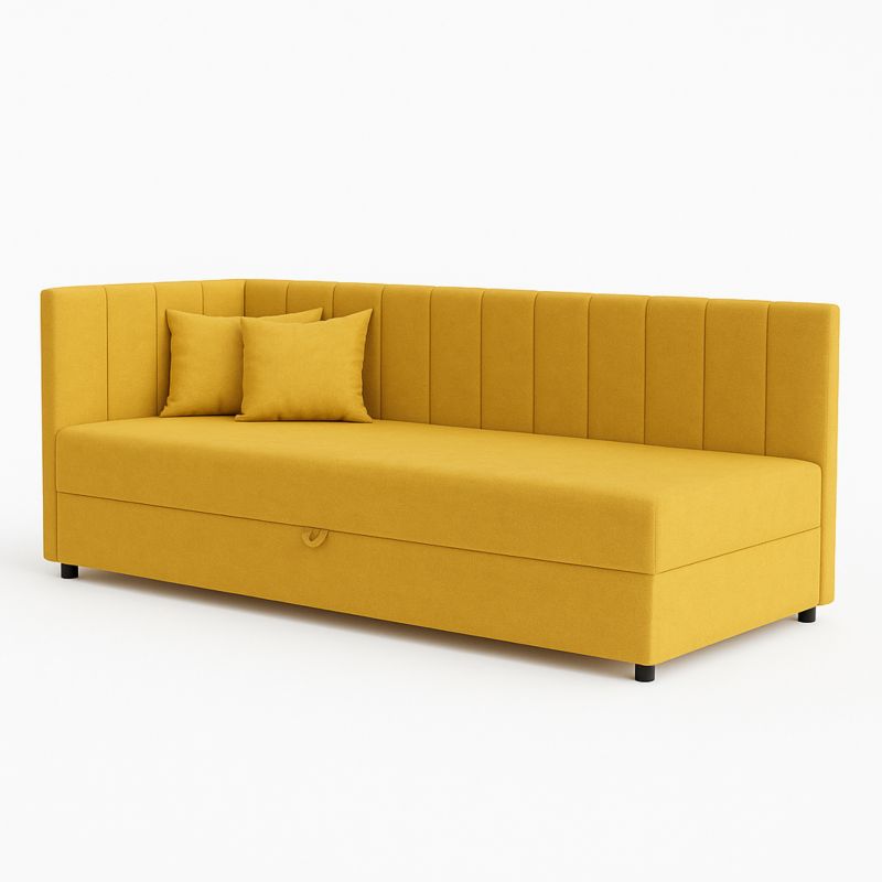 Łóżko kontynentalne 1-osobowe Bonni Sofaro Plus 80x180 Musztardowy 1 szt.