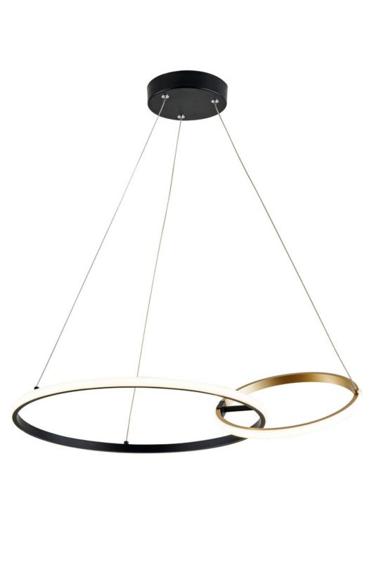 Lampa wisząca Rabalux Emilion 2968 czarno-złota-biała ring wbudowany LED 36W 1 szt.