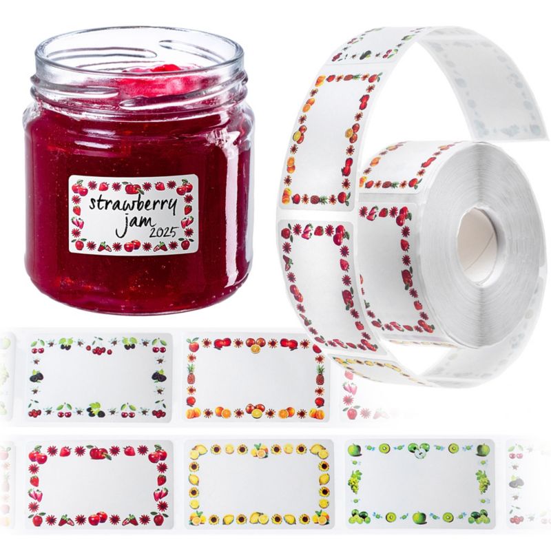 Etykiety KADAX Samoprzylepne naklejki na słoiki 500 szt.