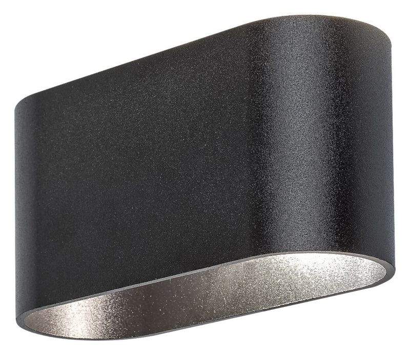 Kinkiet ścienny Rabalux Kaunas czarny matowy styl nowoczesny 1 x G9 x IP20 wym: 8 x 16 x 7,5 cm - 1 szt.