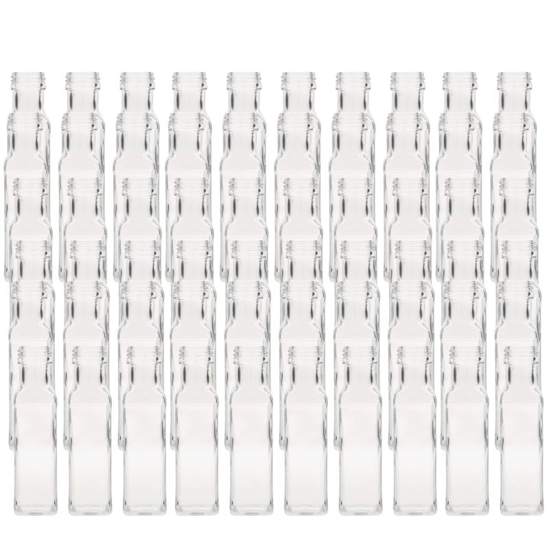 Butelki szklane MODO24 100 ml maraska kwadratowa na soki i oliwę fi 31 bez nakrętek 60 szt.
