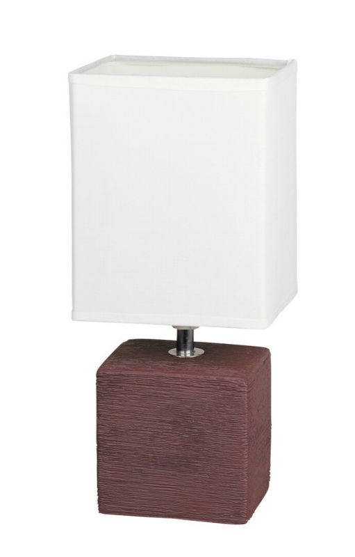 Lampa stołowa Rabalux Orlando białe szkło alabastrowe-wenge 1 x E14 x 40W IP20 wym: 30 x 13.5 x 13.5 cm ceramika - 1 szt.