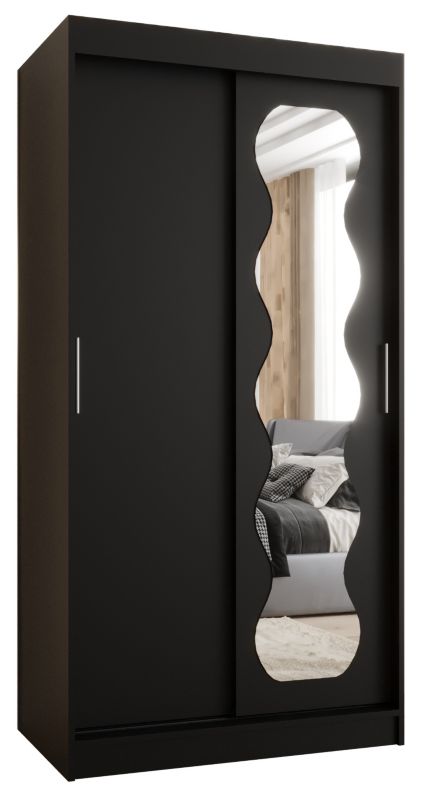 Szafa przesuwna Garderoba Abiks SPOTI 100 czarny mat 1szt.