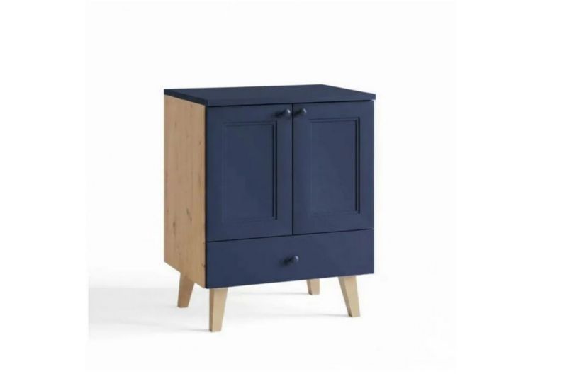 Szafka pod umywalkę nablatową Stolkar VENEZIA DUM 60 S/1 FR dąb/granat z blatem 1 szt