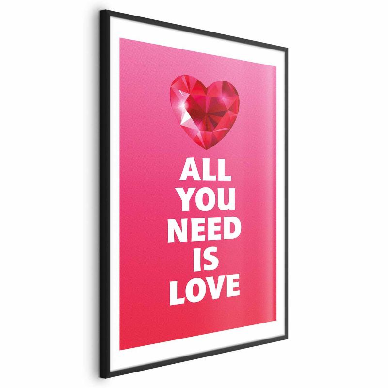 Plakat Artgeist Zjawiskowe serce 21x30 cm z ramą czarną z marginesem 1 szt