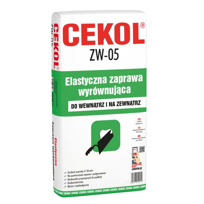 Elastyczna zaprawa wyrównująca Cekol ZW-05 5 kg