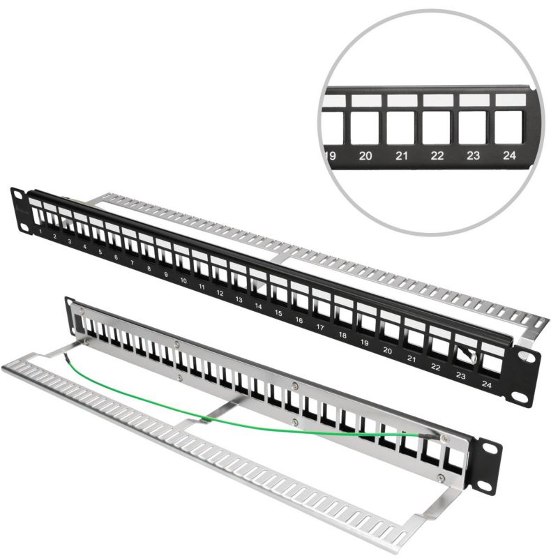 Patchpanel Extralink 24 Port STP Modularny, 24 porty