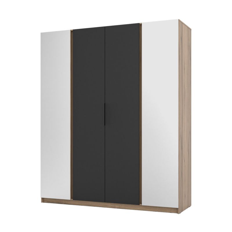 Szafa do przedpokoju i sypialni 4-drzwiowa z lustrem Bonni Dravero EV/BL 2L 2F 1 szt.