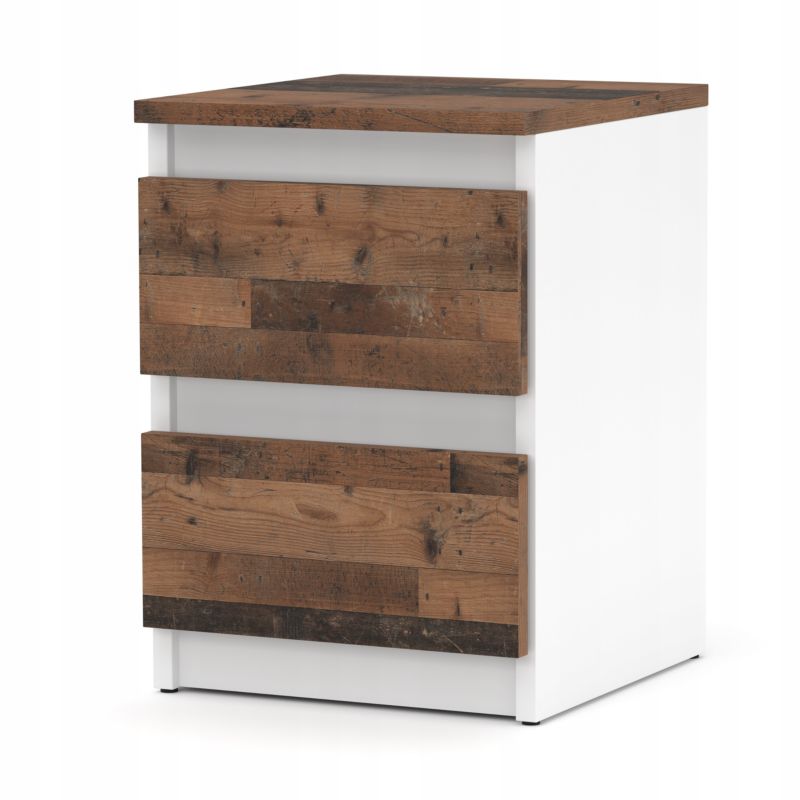 Szafka Nocna Stiv-Meble 2 Szuflady 30 Cm Biały Mat Old Style 30X30X40 Cm 1Szt.