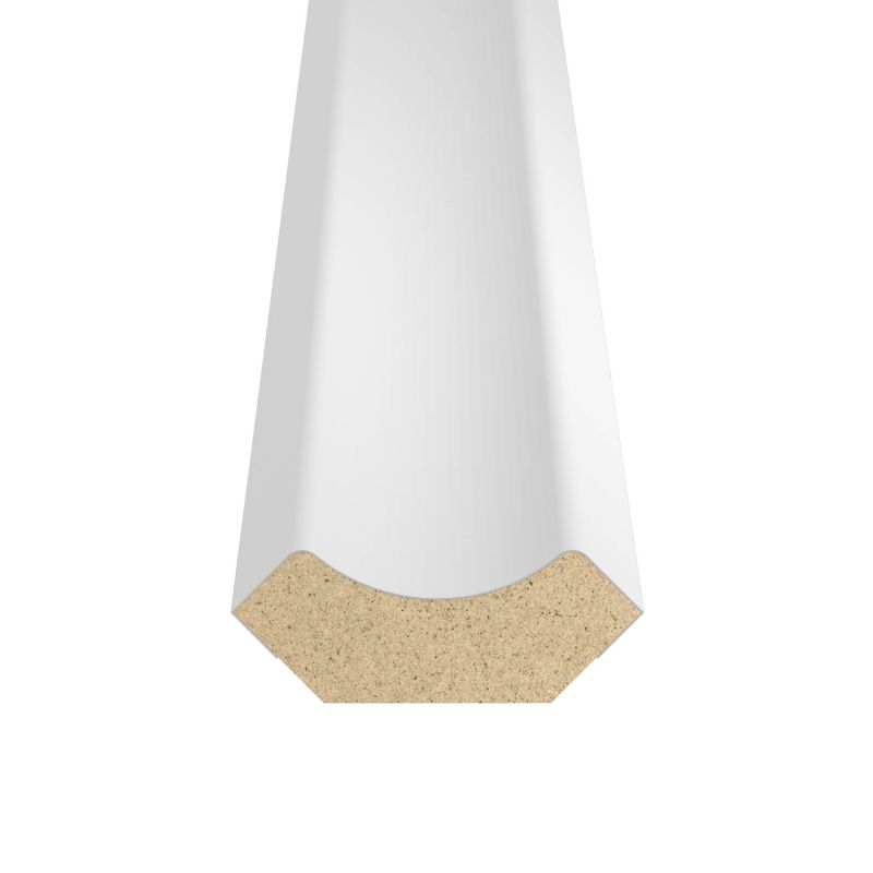 Ćwierćwałek wklęsły mdf 15 x 15 x 2400 mm biały