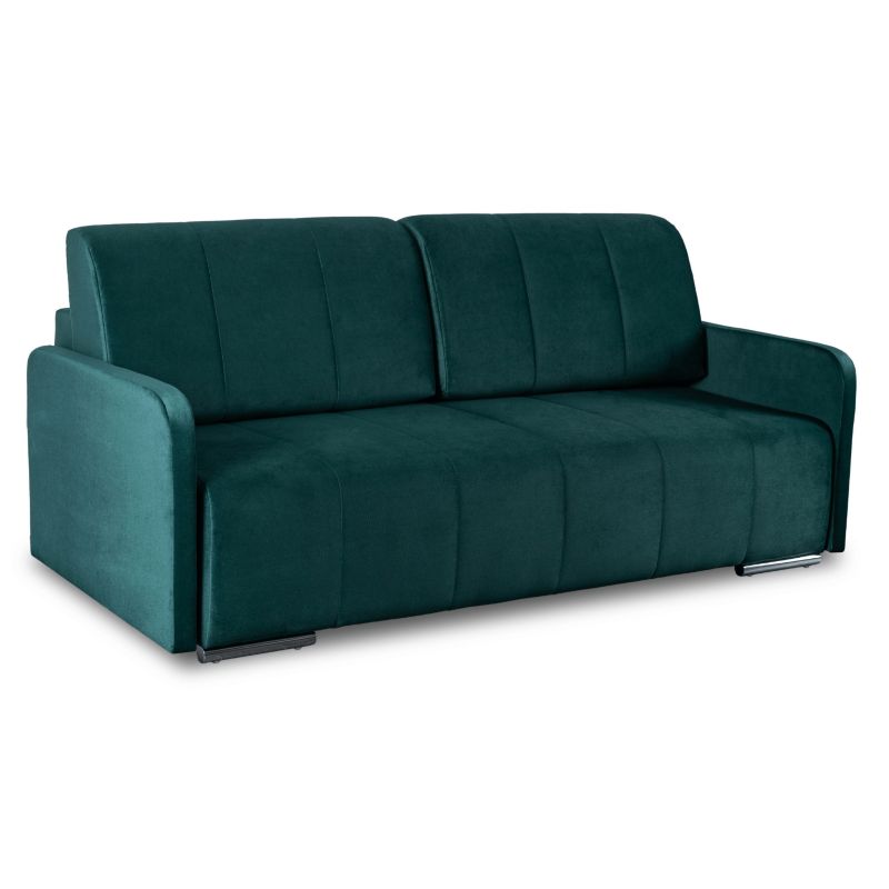 Sofa Ibiza Mebel Elite Rozkładana z Funkcją Spania i Pojemnikiem Zielona 1 szt