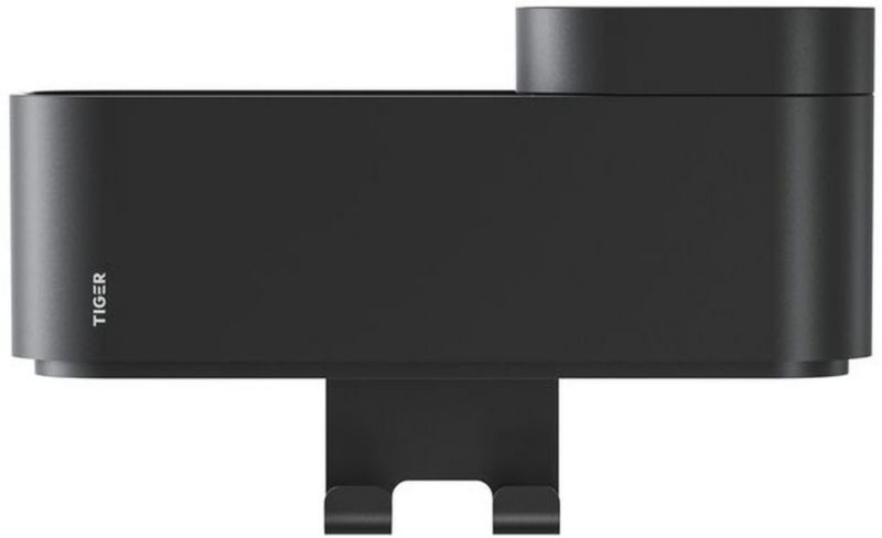 Koszyk łazienkowy ścienny Tiger 2 Store czarny z haczykiem i pojemnikiem, 1 szt.