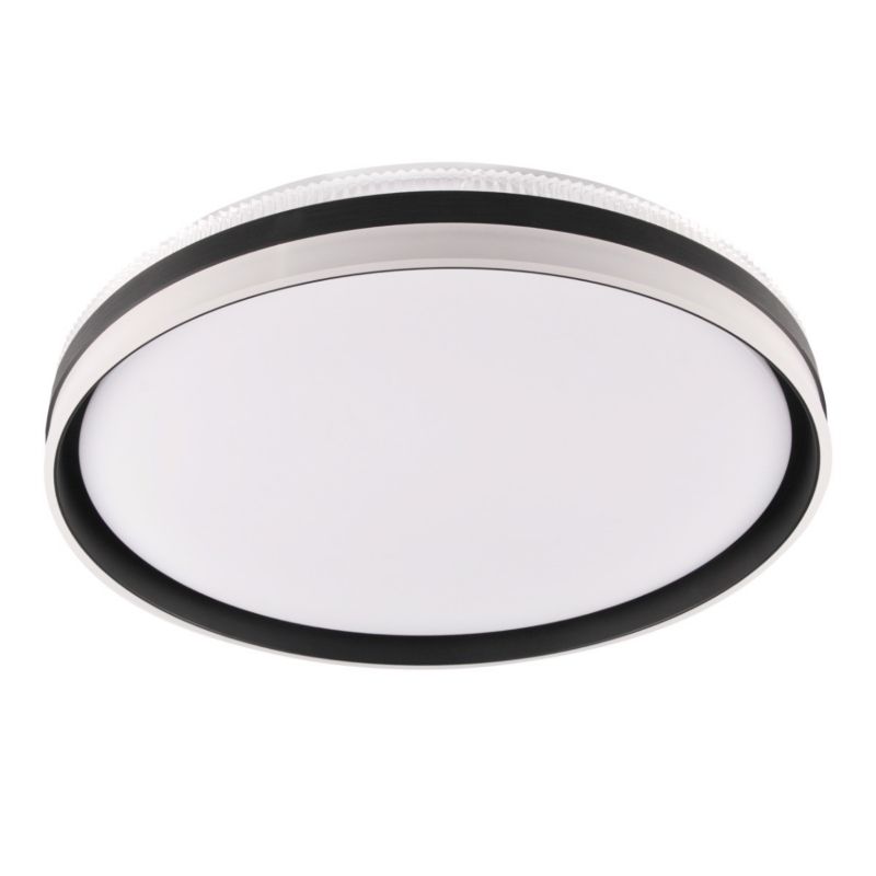 Plafon sufitowy Polux Barbara czarno-biały LED 72W 3000K-6000K 8000lm IP44 wym: 8,5 x 48,5 x 48,5 cm tworzywo sztuczne - 1 szt.