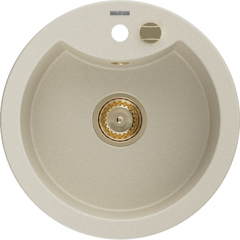 Zlewozmywak granitowy wpuszczany Mexen Diego 1-komorowy biały 488x480 mm - 6512481000-20-G 1 szt.