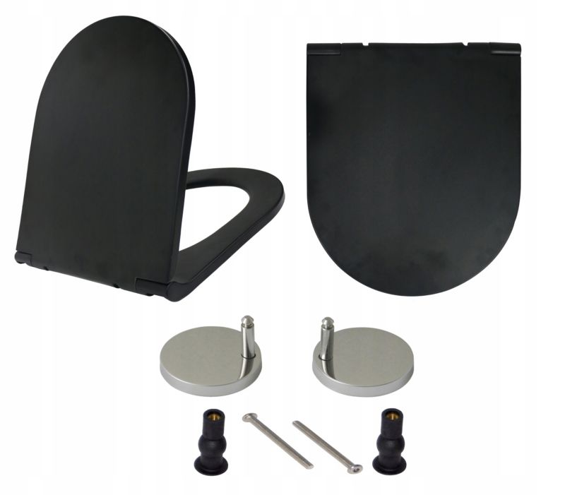 Deska sedesowa Estiva BLACK MATT duroplastowa czarna matowa 1 szt.