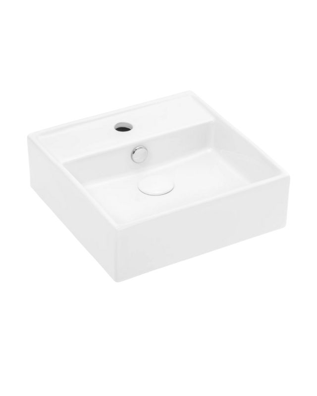 Umywalka nablatowa Uptrend MEDUSA L biały połysk, z otworem na baterię oraz przelewem 1 szt.