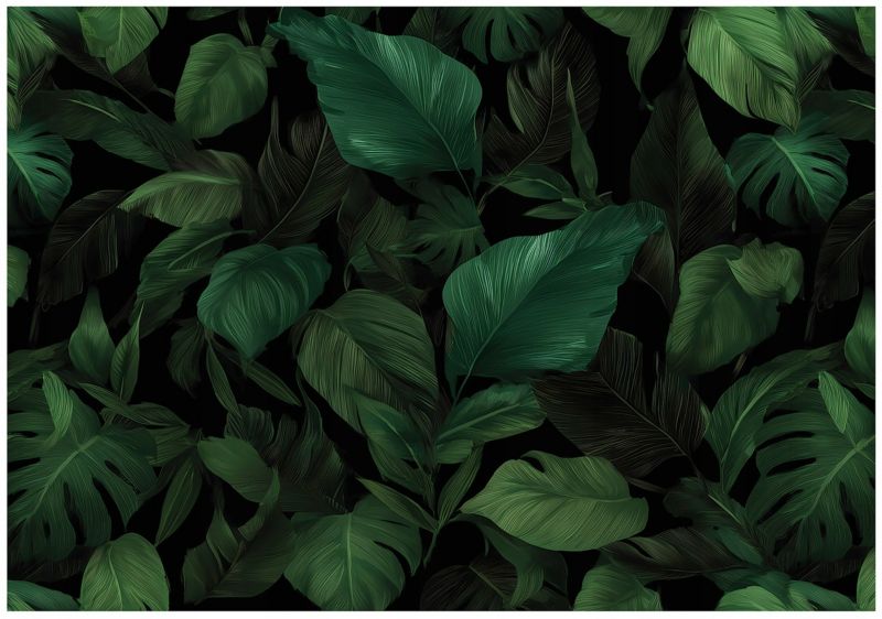 Fototapeta WALLARENA Do Sypialni Salonu Na Flizelinie Liście Dżungla Natura Zielony 250x175 cm 16078VX5 1 szt.