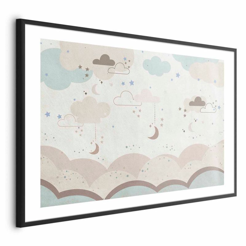 Plakat Artgeist Bajkowa noc 30x21 cm z ramą czarną 1 szt