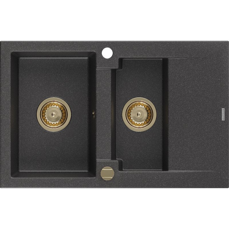 Zlewozmywak granitowy Mexen Gaspar 1,5-komorowy szary 737x475mm - 6507731505-71-G 1 szt.