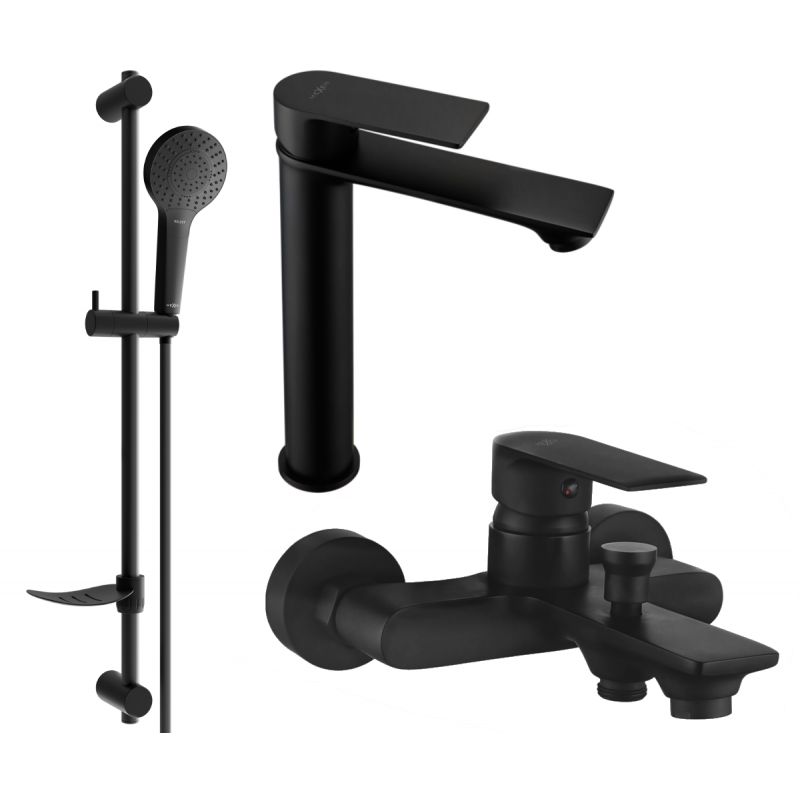 Zestaw wannowy Mexen Royo czarny 72213DF05-70 1 szt.