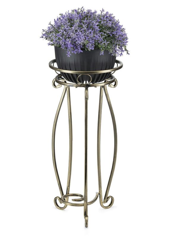 Kwietnik stojący Dąstal Metalowy Złoty 28x62 cm 1 szt.