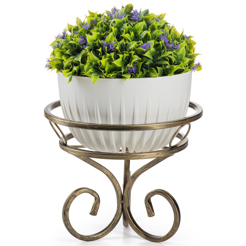 Kwietnik Stojący Dąstal Metalowy Złoty 28x24 cm 1 szt.