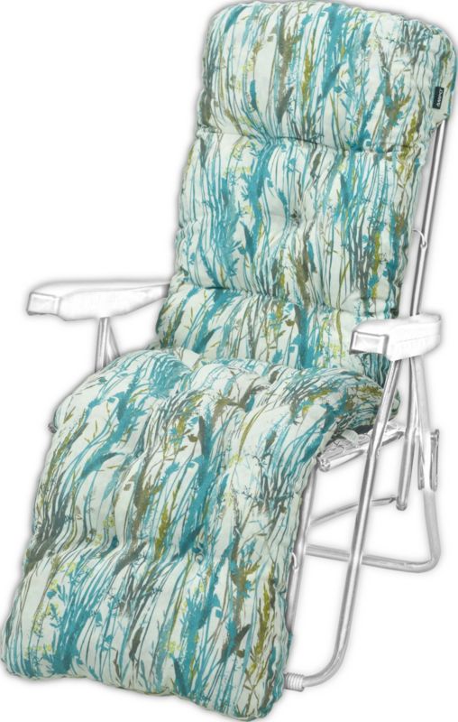 Poduszka na leżak z podnóżkiem AMPO gruba niebieski biały 1 szt.