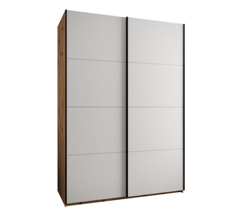 Szafa przesuwna Abiks LUX wysoka szer.170cm artisan/biały/czarny 1szt.