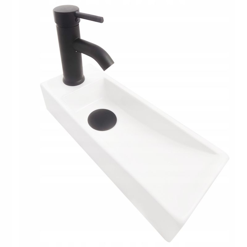 Umywalka nablatowa Estiva ASTINA Prawa biała 38,5x14,8x8 cm 1 szt.