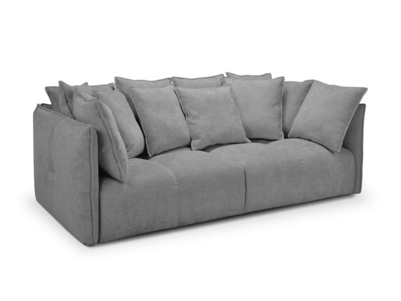 Sofa 3-osobowa LaMiaSofa FABRO z tkaniny szenilowej 250x125 cm ciemny szary 1 szt.