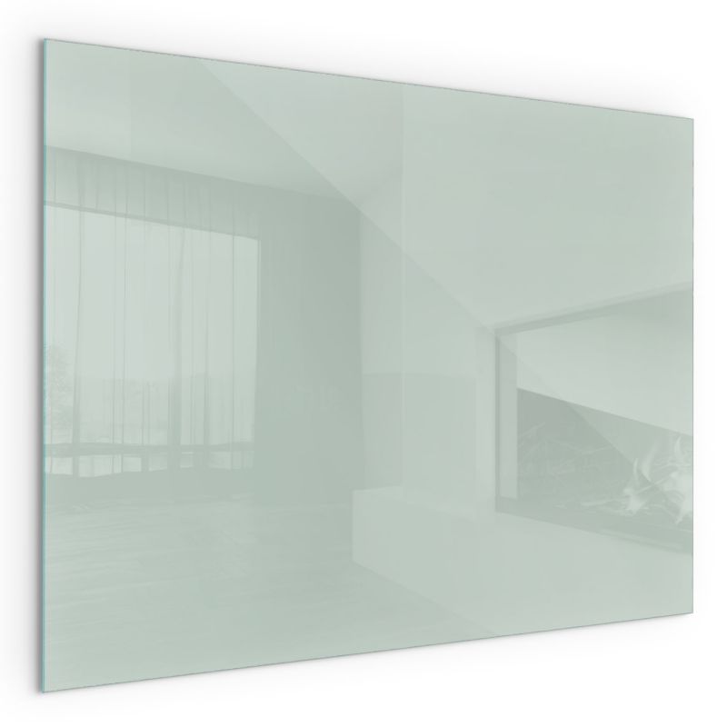 Szklana Podkładka Pod Kominek Prostokąt Wallfluent 80x60 cm Jasny zielony akcent 1 szt.