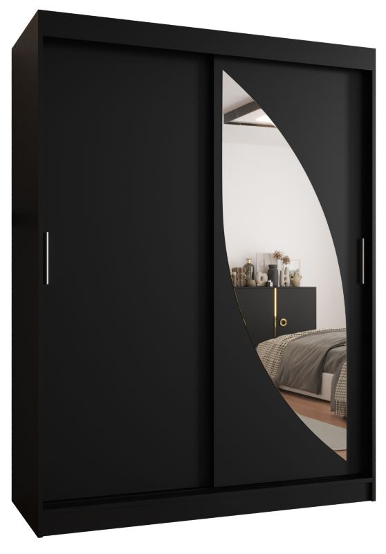 Szafa przesuwna Gardroba Abiks MILO 150 czarny mat 1 szt.