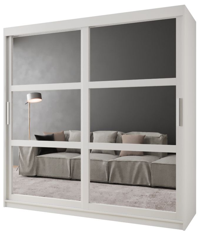 Szafa przesuwna Garderoba Abiks MIROR 200 biały 1 szt.