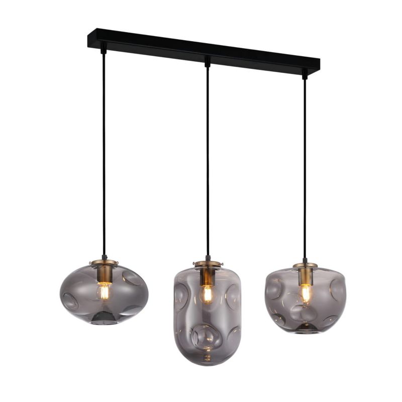 Lampa sufitowa wisząca Italux Hatella 9146 miedziano-czarna nowoczesna 3xE27 x 40W 1 szt.